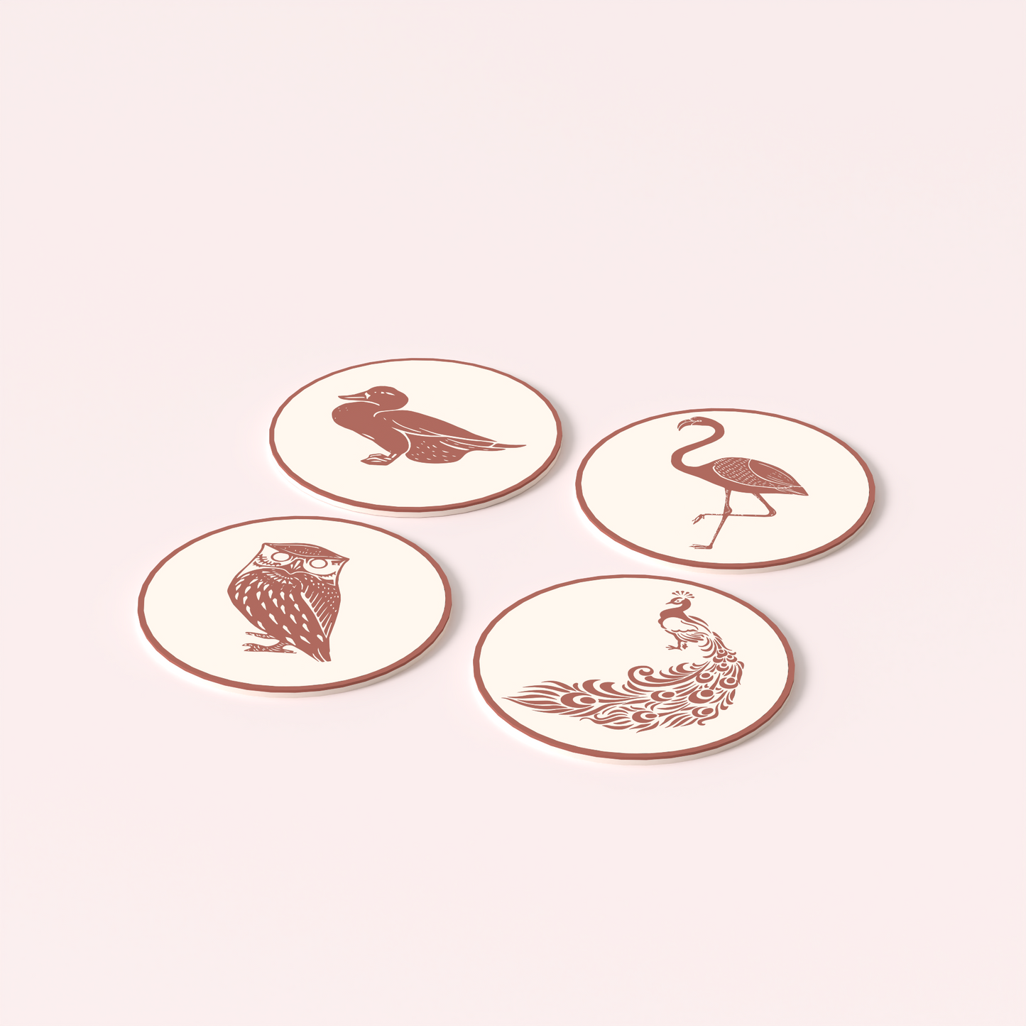 The Flock Edition - Coasters with Holder (Set Of 4)