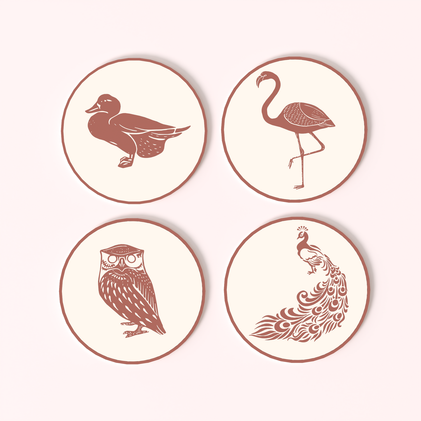 The Flock Edition - Coasters with Holder (Set Of 4)