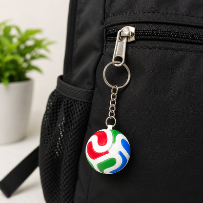 World Cup Inspired Football Keychain