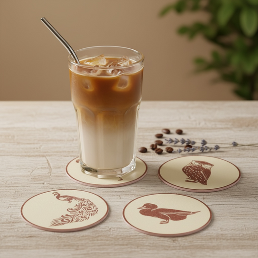 The Flock Edition - Coasters with Holder (Set Of 4)