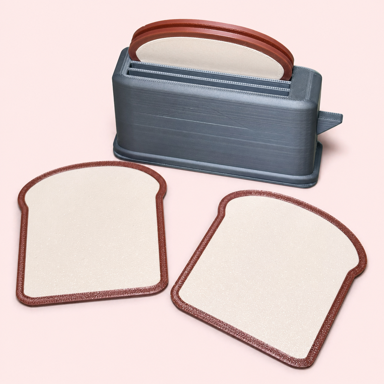 Toastie Coasters with Holder – (Set of 4)
