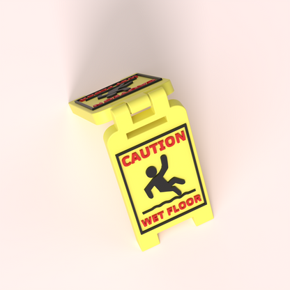 Tiny Wet Floor Sign – Desk Edition